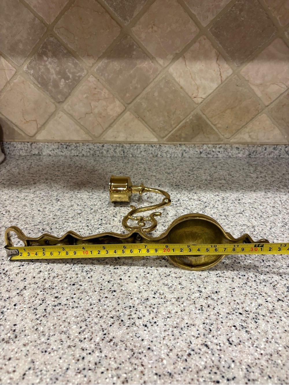 Set of 3 BALDWIN BRASS WALL SCONCE CANDLE HOLDERS W/ GLASS HURRICANE SHADES - Picture 9 of 11